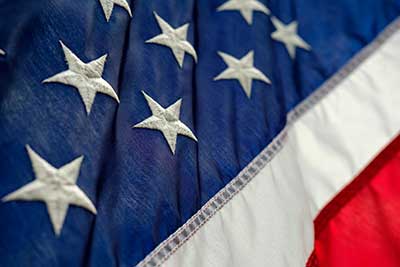 Close-up of the United States flag